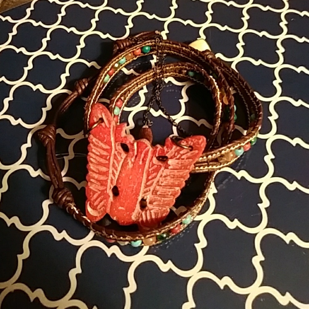 Butterfly necklace with bracelet